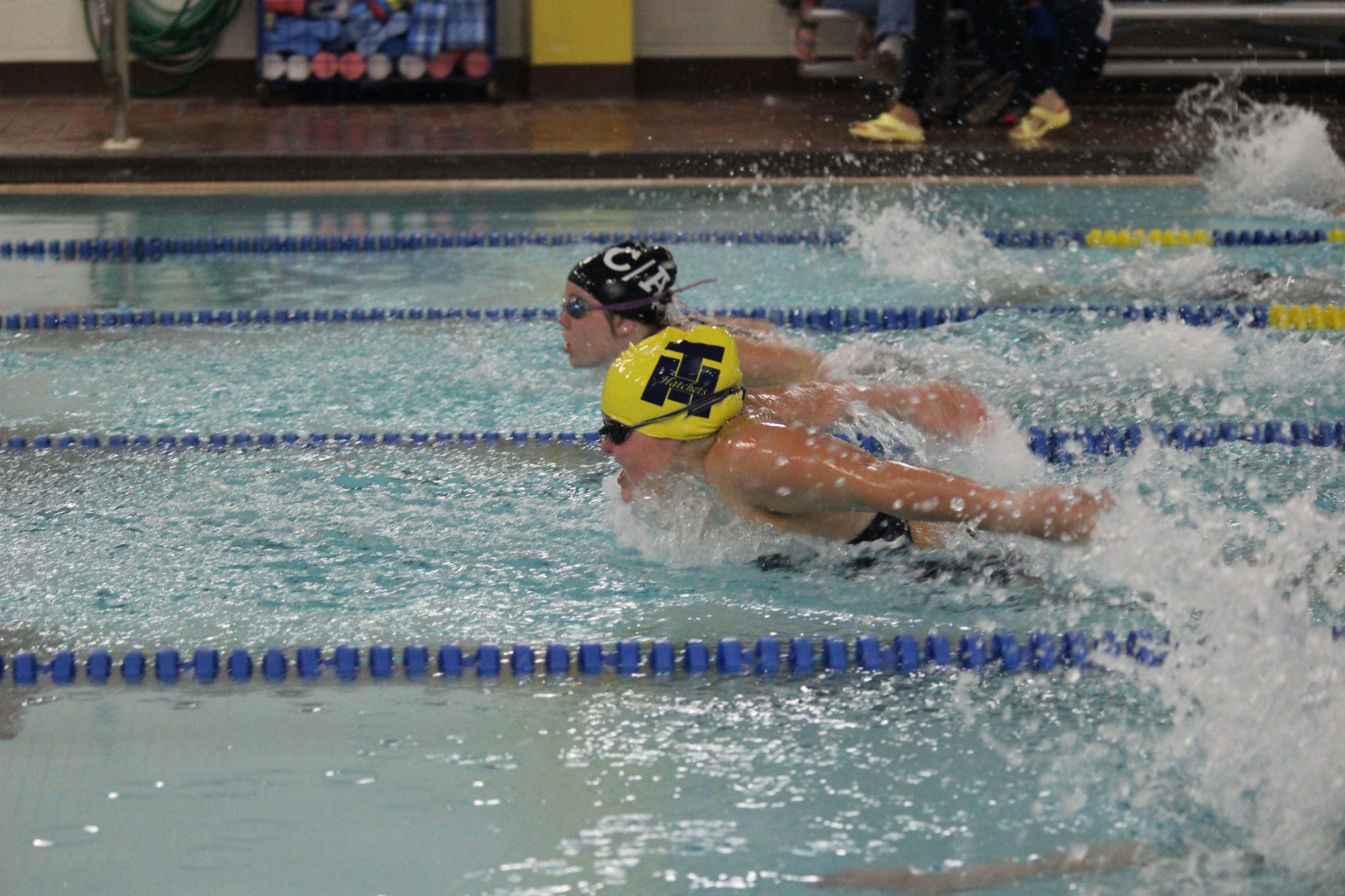 Young swimmers help propel Lady Hatchets to victory over Colby