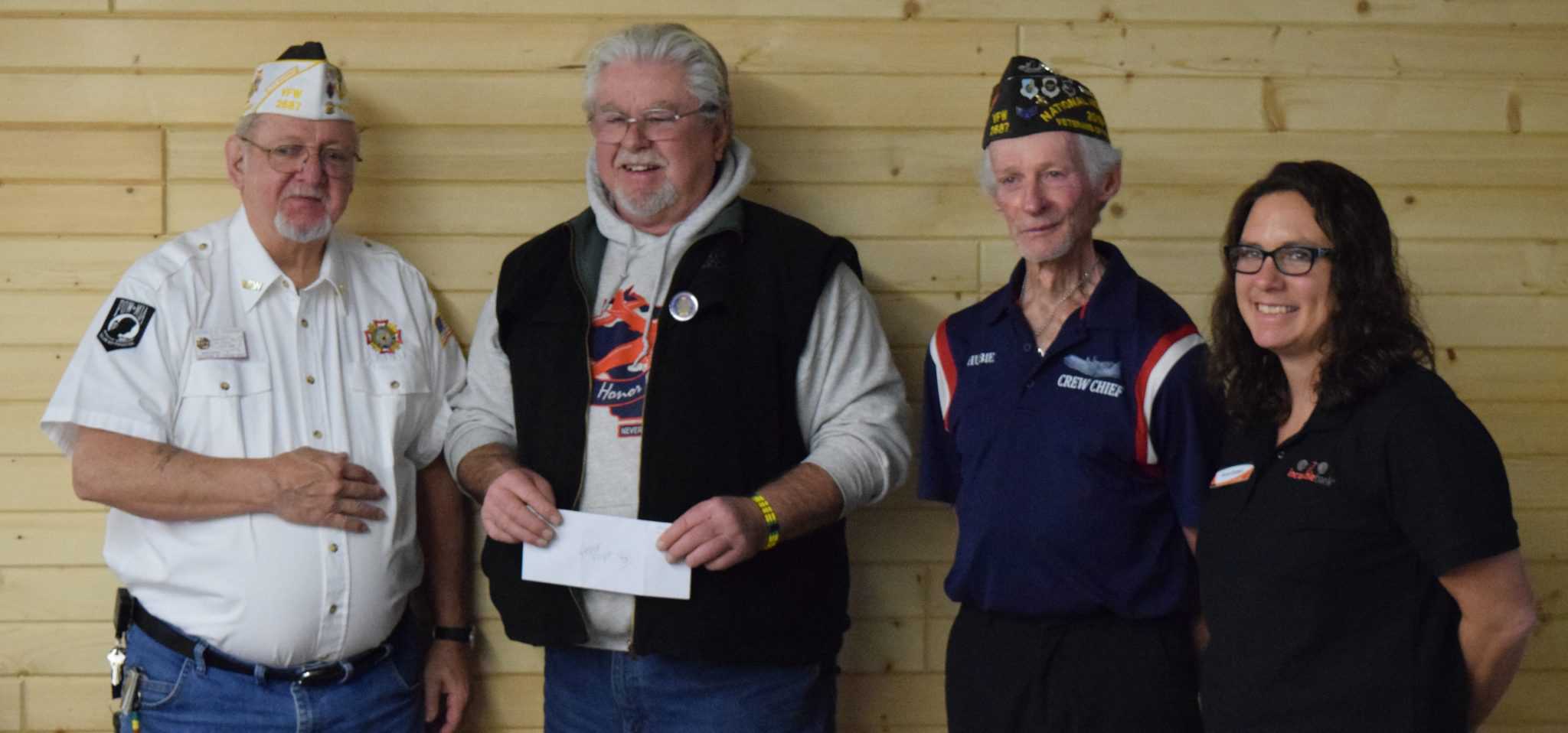 Tomahawk’s VFW Post 2687 presents donations to Wounded Warriors in Action Foundation, Honor Flight