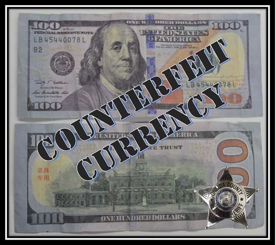 Oneida County Sheriff’s Office issues warning regarding recent use of counterfeit currency in area