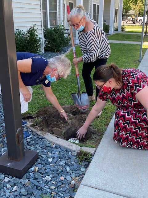 Time capsule buried at Milestone Senior Living