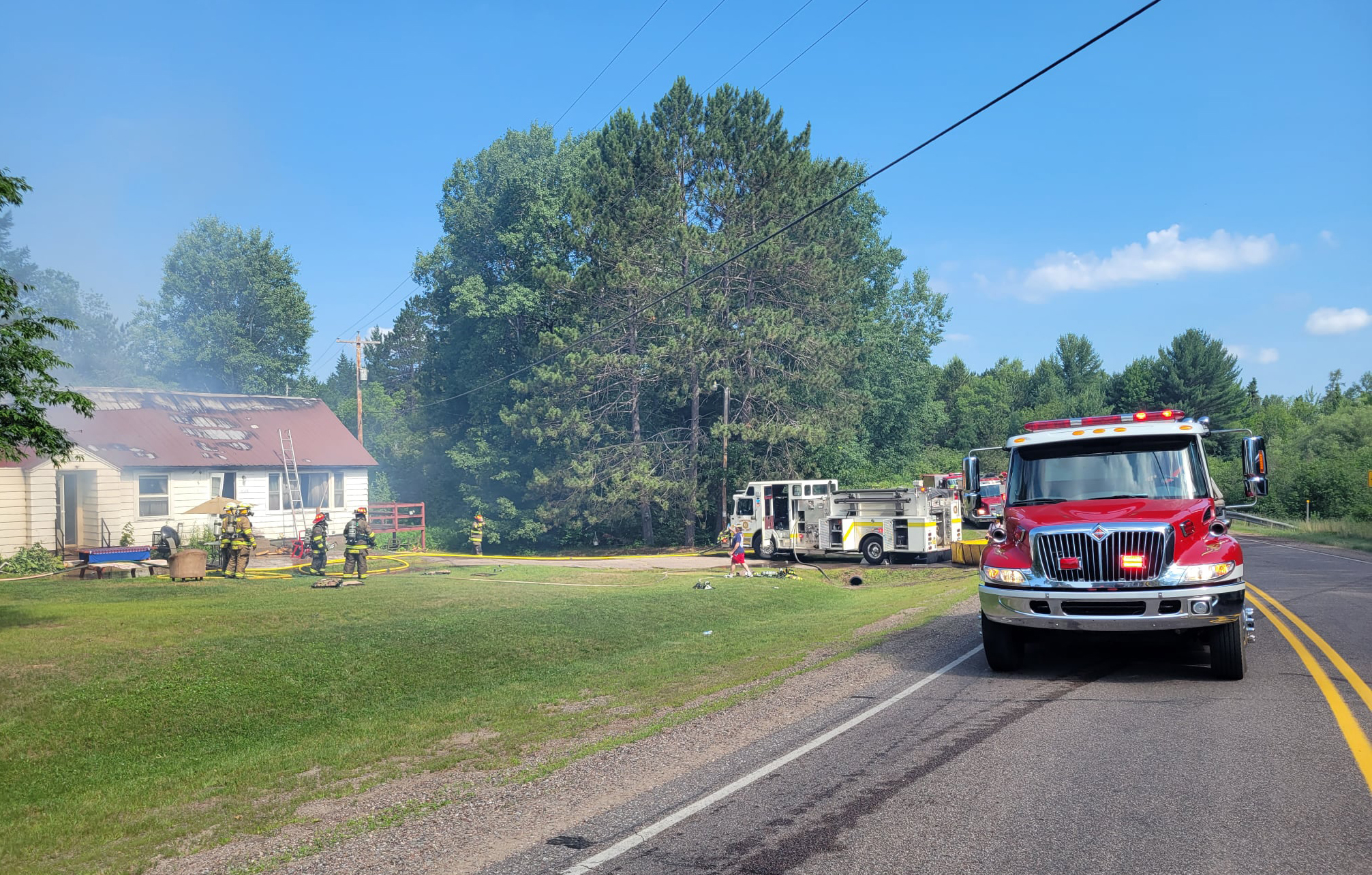 Tomahawk Fire Department, other agencies respond to Town of Bradley structure fire