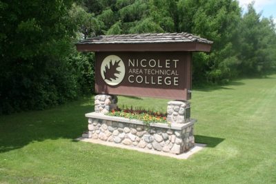 Nicolet College Sign Stock