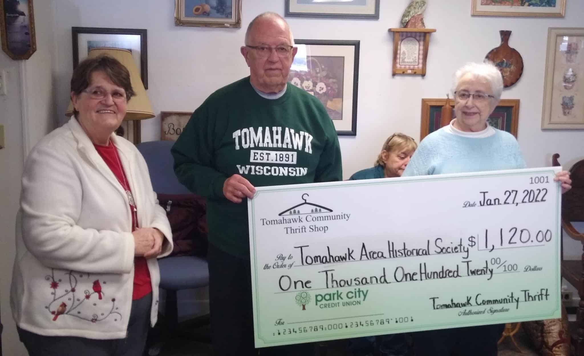 Tomahawk Community Thrift Shop makes donations to five local organizations