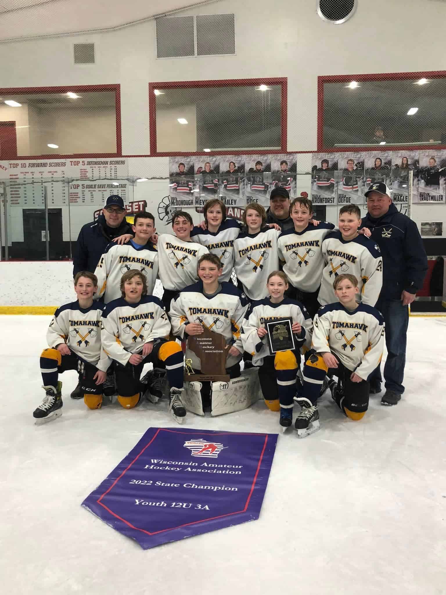 Tomahawk Pee Wee hockey teams take part in State championship tournaments