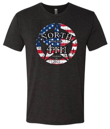 Tomahawk Main Street’s North for the 4th shirts available at downtown businesses