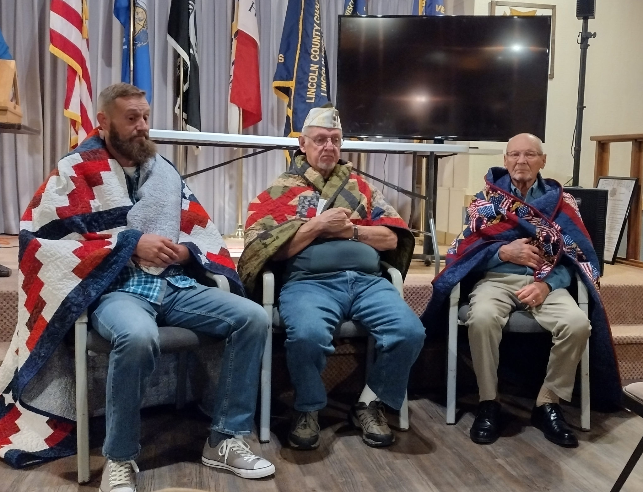 Three area veterans receive Quilts of Valor