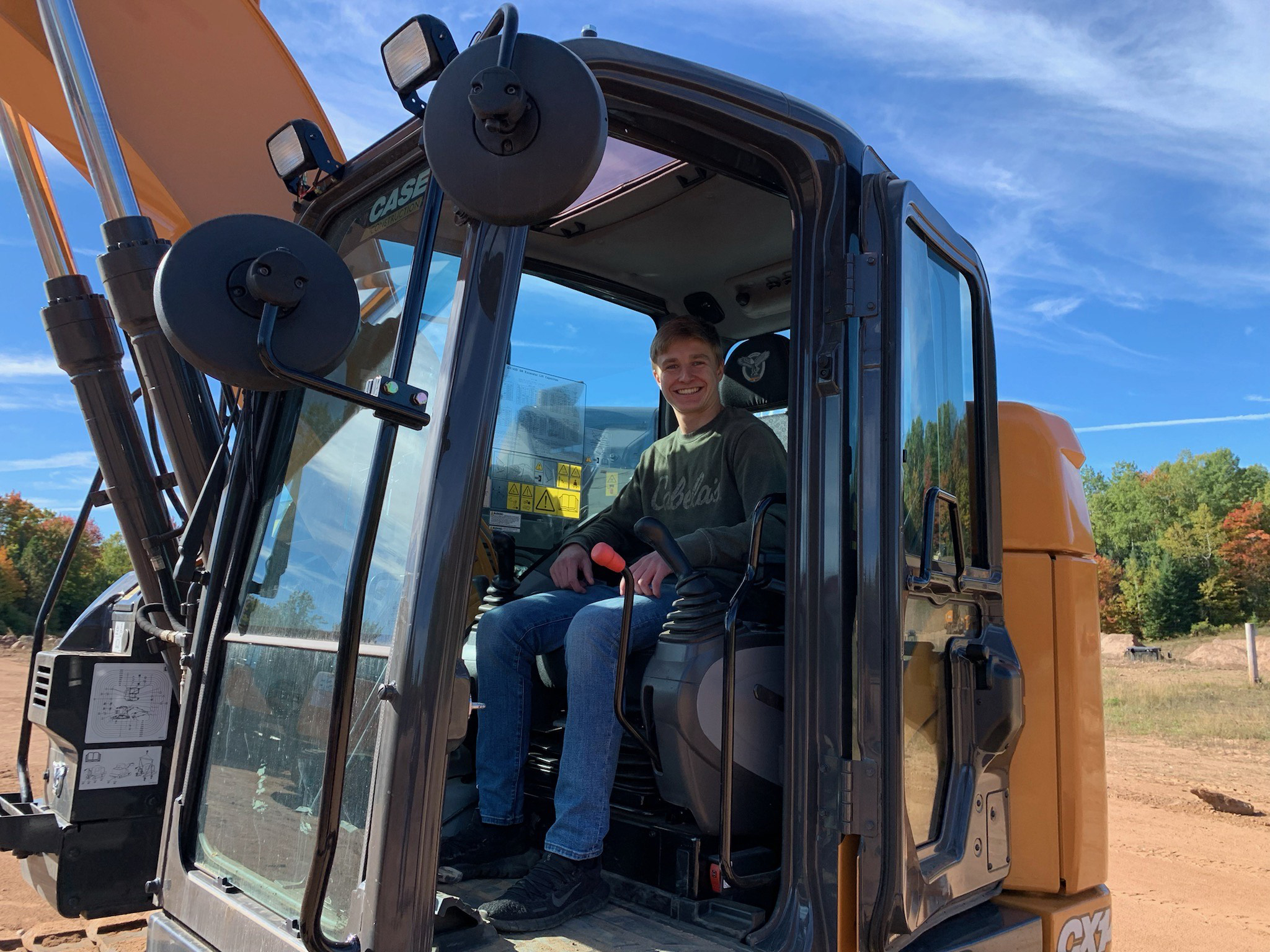 THS students gain hands-on experience operating CASE construction equipment