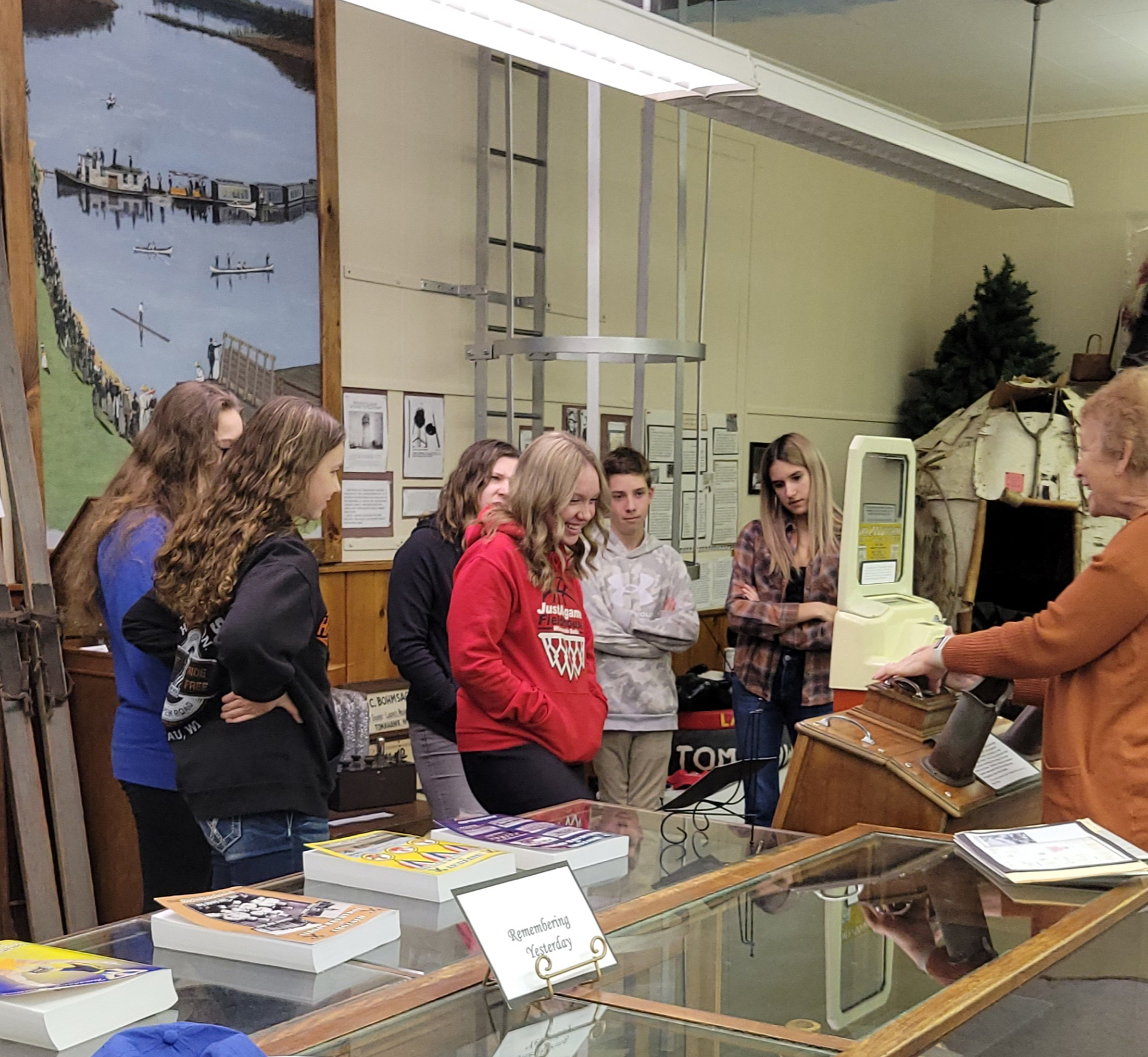 THS students visit Tomahawk Historical Society ahead of essay writing contest