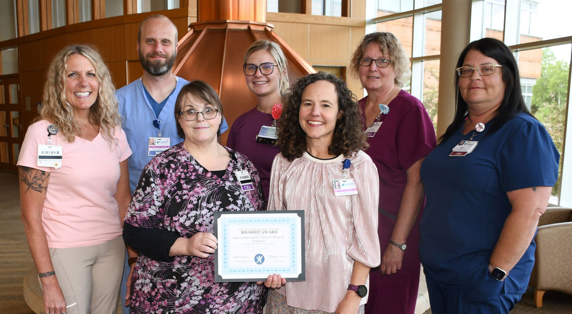 Aspirus Rhinelander Clinic recognized by DHS for youth vaccination efforts