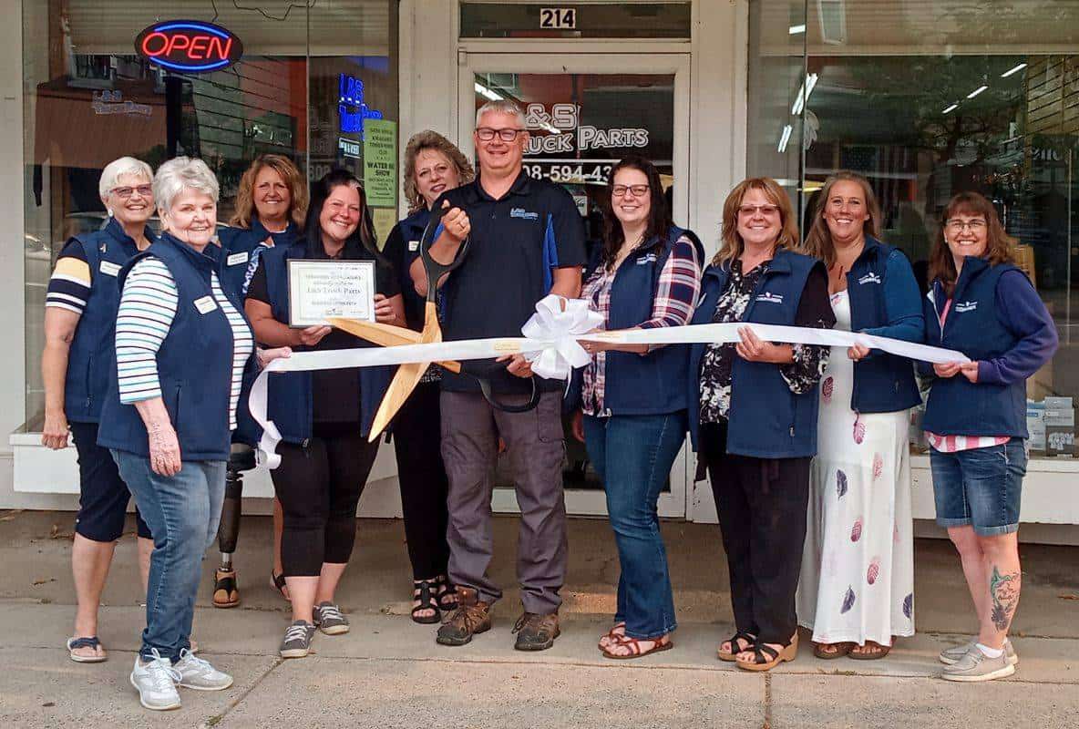 Chamber Ambassadors welcome L&S Truck Parts to downtown Tomahawk