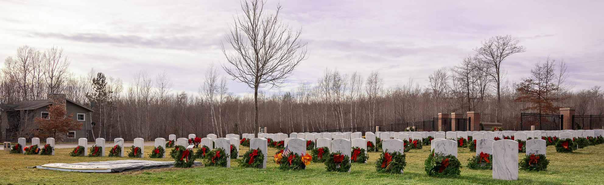 ‘Wreaths Across America’ ceremony held at Northwoods National Cemetery in Harshaw
