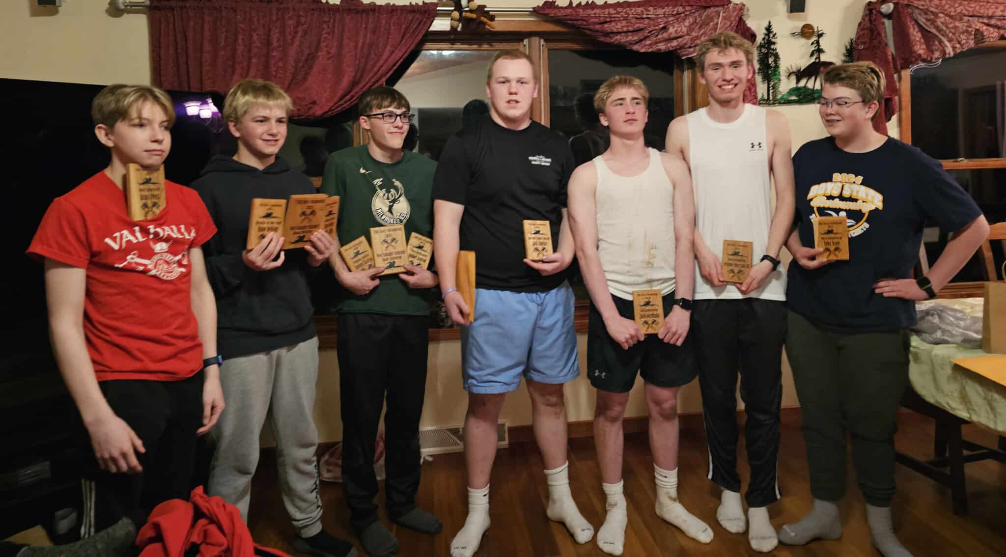 Boys’ swim team holds awards ceremony