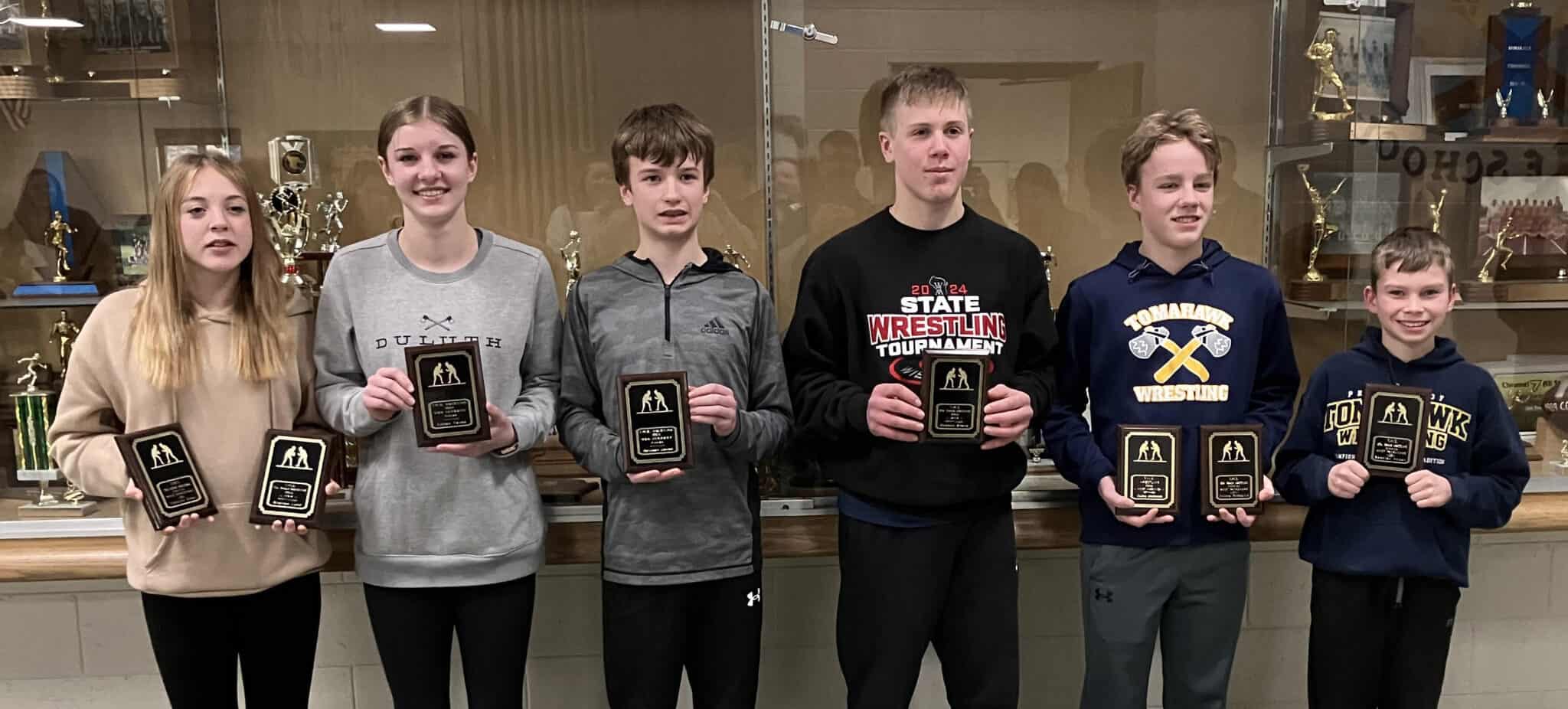 Middle school wrestlers hold end-of-season awards ceremony