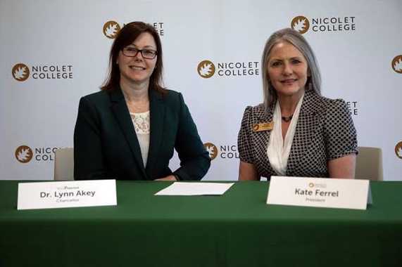 Nicolet College, UW-Parkside announce transfer agreements for online business administration program