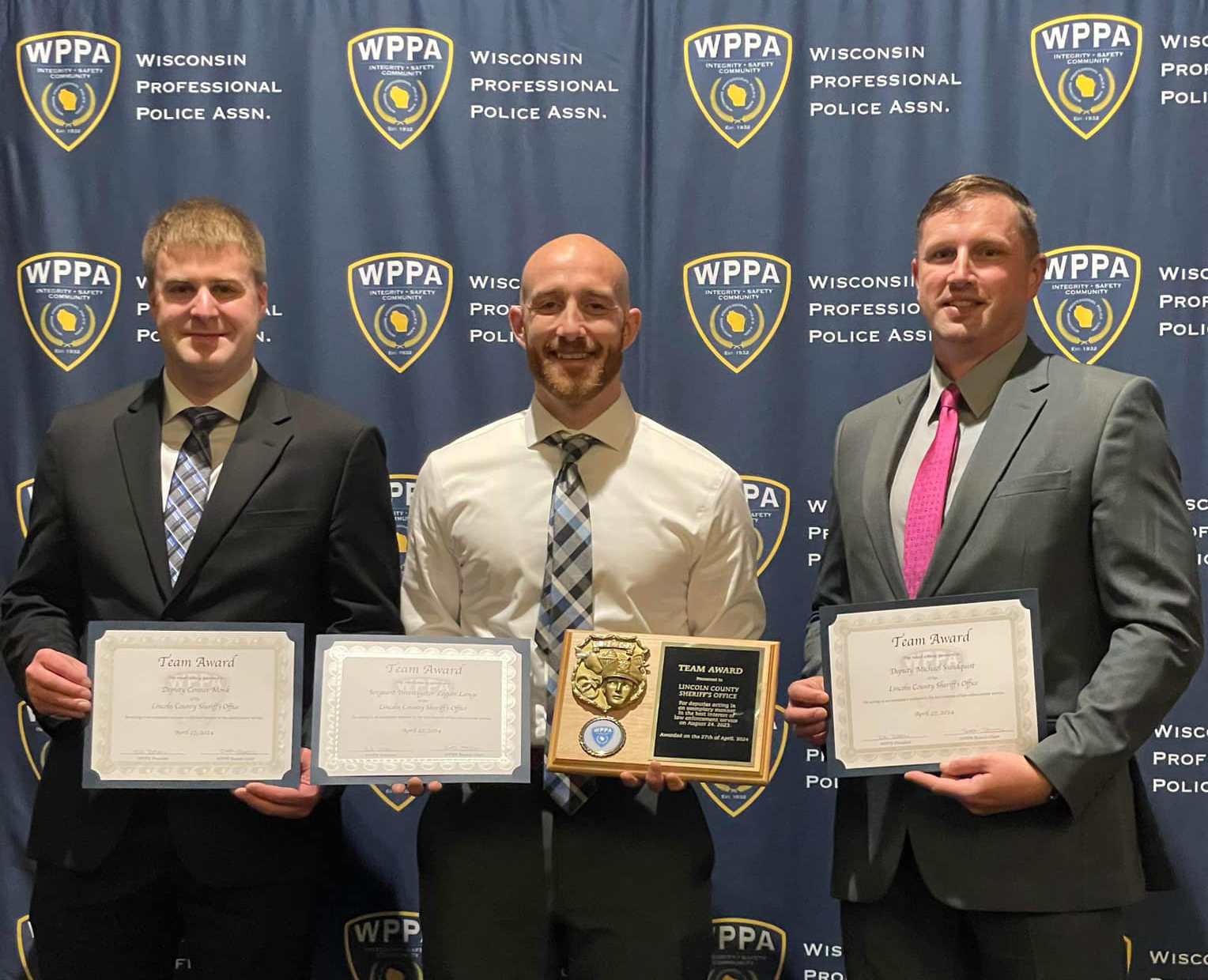 Three Lincoln County Sheriff’s Office employees receive ‘Team Award’ at state convention